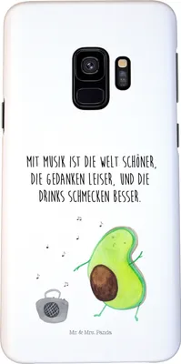 Produktbild von Mr. & Mrs. Panda Samsung Galaxy S9 Handyhülle Avocado Tanzen - Weiß - Geschenk, Hülle, Musik, Handy Schutzhülle, Singen, Cover, Urlaub, Party, Smartphone