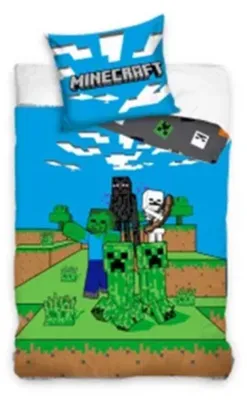 Obrázek produktu pro Sada povlečení Minecraft DAS TEAM, 100% bavlna, rozměr 140 x 200 cm