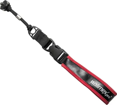Produktbild von Walimex pro Handschlaufe BR-1 - 330 x 30 x 20 mm - aus weichem Neopren - mit 1/4" Kamerachraube - Farbe schwarz rot