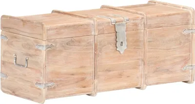 Obrázok produktu pre The Living Store Holztruhe 90x40x40 cm Akazie Massivholz