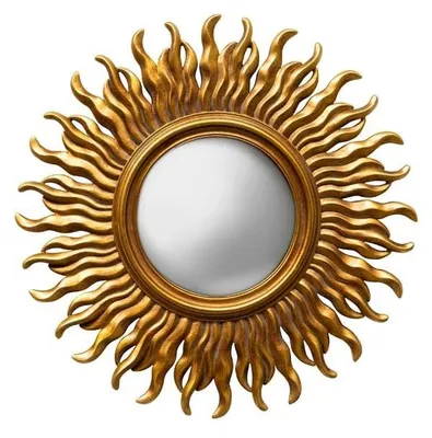 Produktbild von Konvexer Goldener Sonnenspiegel mit Antikpatina, 35 cm