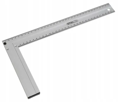 Produktbild von Aluminium Schreinerwinkel 350 mm mit Messskala, Anschlagwinkel 45°/90° für Holzarbeiten