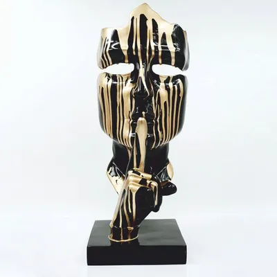 Immagine prodotto di Casa Padrino Scultura Deco Nero / Oro H. 50 cm - Figure Deco