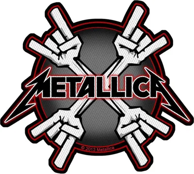 Obrázek produktu pro Metallica - Horns - nášivka - polyester RO1084 (One Size) (Black/Grey/White)