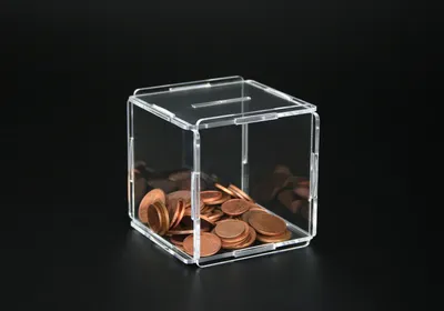 Produktbild von Kleine Spardose aus Plexiglas 80 x 80 x 80 mm