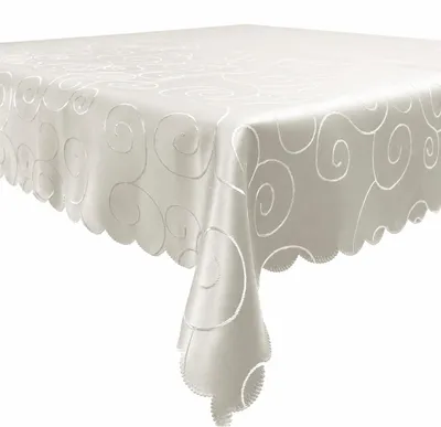 Produktbild von Tischdecke champagner 135x180 cm eckig damast Ornamente bügelfrei fleckenabweisend