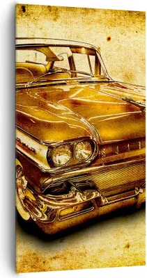 Produktbild von Bild auf Leinwand - Leinwandbild - Auto klassisch Limousine Geschwindigkeit - 65x120cm - Wand Bild - Wanddeko - Leinwanddruck - Bilder - Kunstdruck - Leinwand bilder - Wandkunst - PA65x120-0526