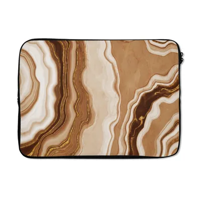 Produktbild von MuchoWow® Laptop Hülle 13 Zoll Edelsteine - Braun - Achat - Stein Laptoptasche - Laptophülle - Sleeve - Rundumschutz
