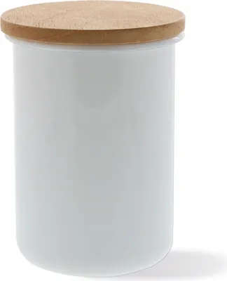 Produktbild von HONEYWARE | Vorratsdose mit Holzdeckel, weiß, 800  ML