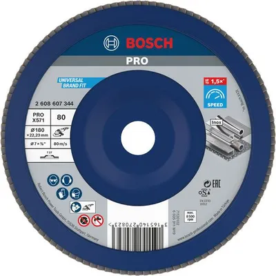 Produktbild von PRO X571 Fächerschleifscheibe, gerade, 180 mm, K80