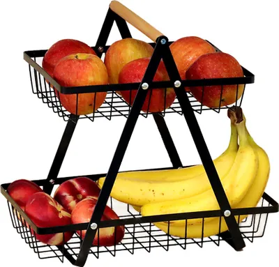 Immagine prodotto di DECCARO cesto di frutta, 2 livelli, nero, medio