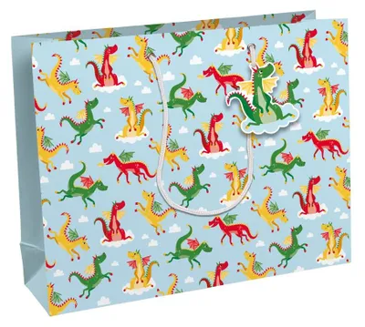 Produktbild von Clairefontaine 32475-6C, Geschenkverpackungstasche, Muster, 210 g/m², 373 mm, 118 mm, 275 mm