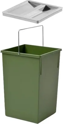 Obrázek produktu pro Vnitřní odpadkový koš Hailo 1073259 zelený 15 l 220 x 230 x 350 mm s víkem