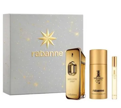 Produktbild von Paco Rabanne Million Gold Eau de Parfum Intense Set 100 ml + 150 ml Deodorant Spray + 10 ml