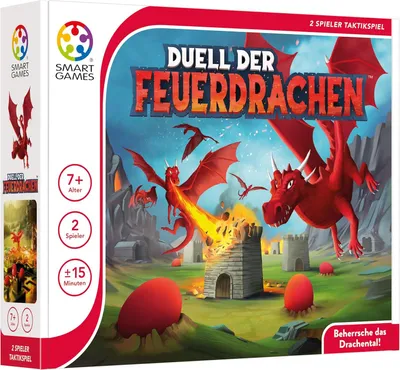 Produktbild von Smart Games Duell der Feuerdrachen, Knobelspiel, Logikspiel, Brettspiel, Kinderspiel, SGM 505 DE