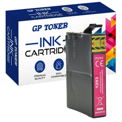 A product shot of an ink cartridge and its packaging.