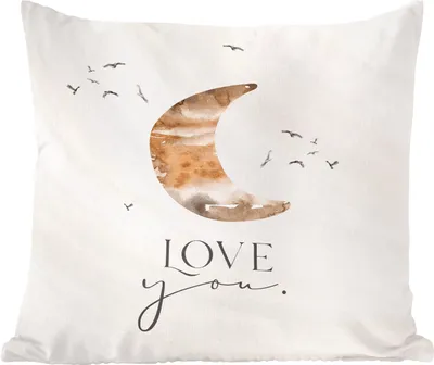 Produktbild von MuchoWow® Zierkissen Sofakissen Wohnzimmer Dekokissen 45x45 cm Zitate - Sprichwörter - Kinder - Liebe dich - Jungen - Mädchen - Kinder - Schlafpolster - Polster für das Sofa