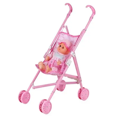Produktbild von Baby Puppe mit Wagen Set Baby Puppe Kinderwagen Spielzeug Pretend Play Spielzeug Set für Kinder