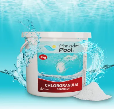Produktbild von Paradies Pool 3 kg Chlor Granulat Desinfektion für Pool, schnell löslich, Qualität aus Europa