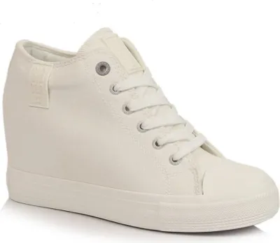 Zdjęcie produktu dla Wysokie Trampki Na Ukrytym Koturnie Big Star LL274035 Białe 39