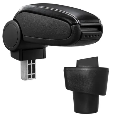 Armlehne Mittelarmlehne Leder Bezug Schwarz / Weiß für Renault Twingo 3 2014 – Produktansicht