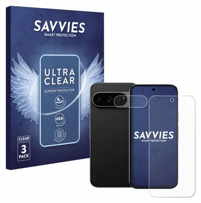 Produktbild von 6x Für Google Pixel 9 Pro XL (Display+Kamera) Schutzfolie Savvies Displayschutz Display Schutz Folie Klar Transparent