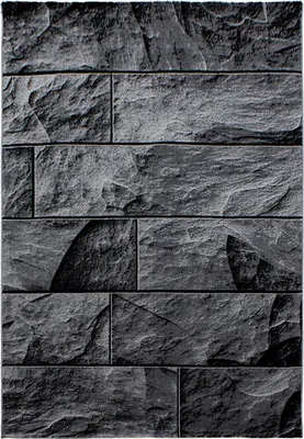 Produktbild von Kurzflor Teppich PARMA Schwarz 140 x 200 cm