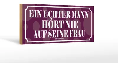 Produktbild von Holzschild Spruch 27x10cm Ein echter Mann