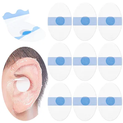 Imagen del producto de Parches para los oídos, impermeables, transparentes, 60 unidades, de un solo uso, para la protección de los oídos