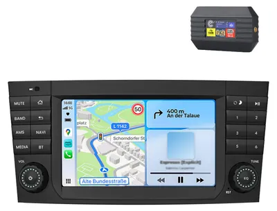 Obrázek produktu pro Autorádio DAB+ Carplay pro Mercedes-Benz třídy C/CLK/CLC W203 W209 Android GPS navigace WIFI SWC RDS DSP USB BT 2+32 GB