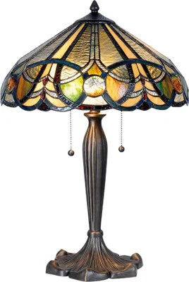 Produktbild von Clayre & Eef Tiffany Tischlampe Ø 41x61 cm Beige Grün Glas