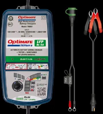Productafbeelding van OptiMATE Lithium 8S batterijlader, 5A, 10-traps, 25,6V/26,4V, voor lithiumbatterijen