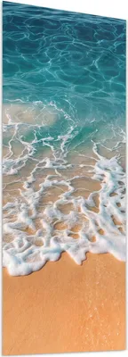 Produktbild von Glasbild 50x125cm in XXL für Wohnzimmer, Schlafzimmer Motiv Strand und Wellen