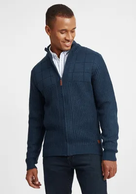 Produktbild von BLEND BHOteros Herren Strickjacke Cardigan Grobstrick mit Stehkragen