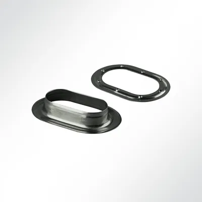 Produktbild von Lysel® Ovalöse 42x22 mm, (BxL) 22x42mm in grau/vernickelt (1 Stück)