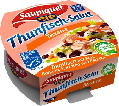 Immagine prodotto di Saupiquet Insalata di tonno alla texana Riso fagioli carote peperoni 160g