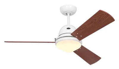 Zdjęcie produktu dla Wentylator sufitowy z oświetleniem i pilotem Libeccio 120 cm Biały