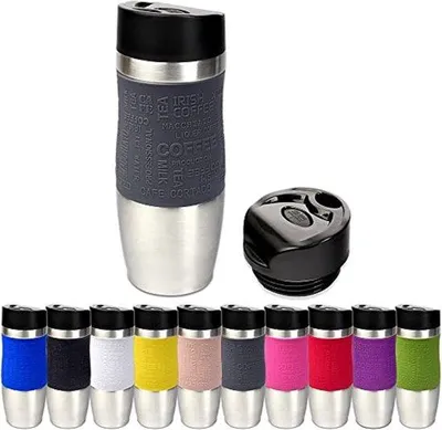 Image de Tasse isotherme 400 ml en acier inoxydable, à double paroi, anti-fuites