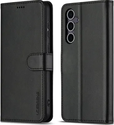 Produktbild von Samsung Galaxy S26 Hülle - LC.IMEEKE Luxus Klapphülle - Schwarz