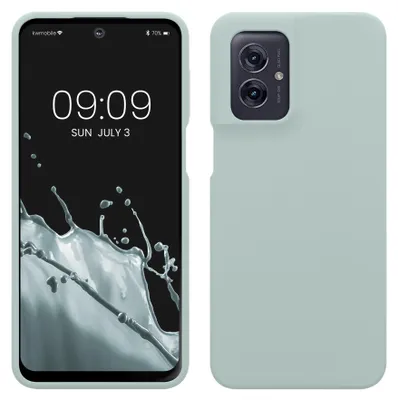 Produktbild von kwmobile Handyhülle für Motorola Moto G55 5G Hülle - Case Silikon - Kabelloses Laden - Schutzhülle Cover in Cool Mint