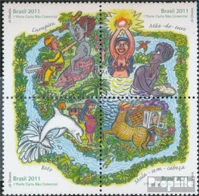 Produktbild von Briefmarken Brasilien 2011 Mi 3906-3909 Viererblock (kompl.Ausg.) postfrisch Volkssagen