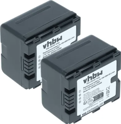 Produktbild von vhbw 2x Akku kompatibel mit Panasonic HC-X900M, HC-X900, HC-X909, HC-X800, HC-X810, HC-X929 Videokamera Camcorder (1100 mAh, 7,2 V, Li-Ion) + Infochip