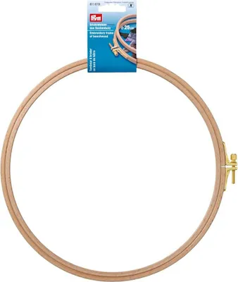 Obrázek produktu pro Vyšívací rámeček kruhový z bukového dřeva, 25 cm