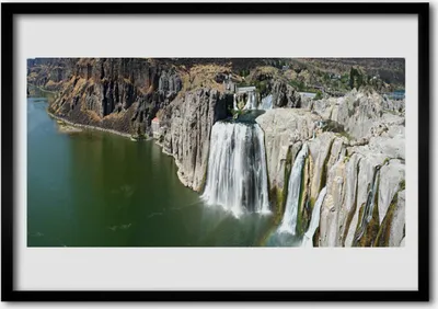 Produktbild von Bild 70x50 MDF-Rahmen Wandkunst Wasserfall See Landschaft