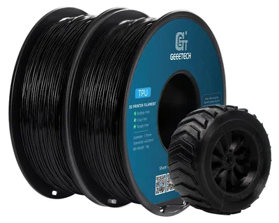 Produktbild von GEEETECH TPU Filament 1,75mm 2kg fuer 3d Drucker,schwarz