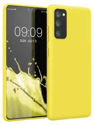 Produktbild von kwmobile Handyhülle für Samsung Galaxy S20 FE Hülle - TPU Case - Kabelloses Laden - Schutzhülle Cover in Strahlend Gelb