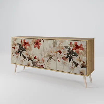 Immagine prodotto di Spacerebels cassettiera a 3 ante - credenza cassettiera - credenza alta - mobile armadio - soggiorno camera da letto - 57,5×164,5×42 (HxLxP)