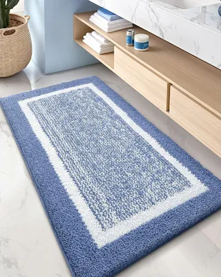 Obrázok produktu pre Koberček do kúpeľne, 60 x 110 cm, obdĺžnikový, s geometrickým vzorom