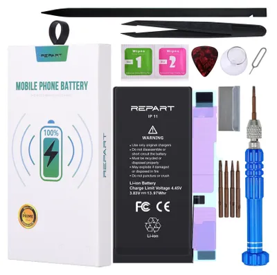 Image de Batterie REPART pour Apple iPhone 11, 3650 mAh, batterie de rechange Li-Ion pour téléphone portable, batterie de rechange pour smartphone, réparation