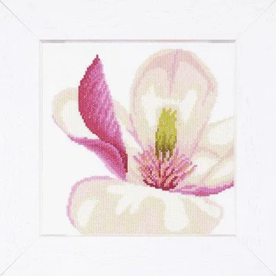 Image de Bordure au point de croix - Trousse de couture - Décoration murale - Motif aux couleurs variées - 20 x 20 cm